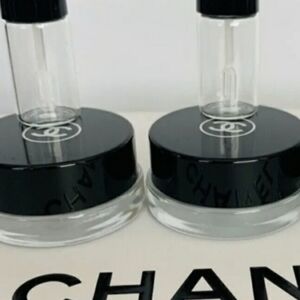 Set of 4 Empty Chanel Glass Travel Dram Jar for Skincare/Makeup